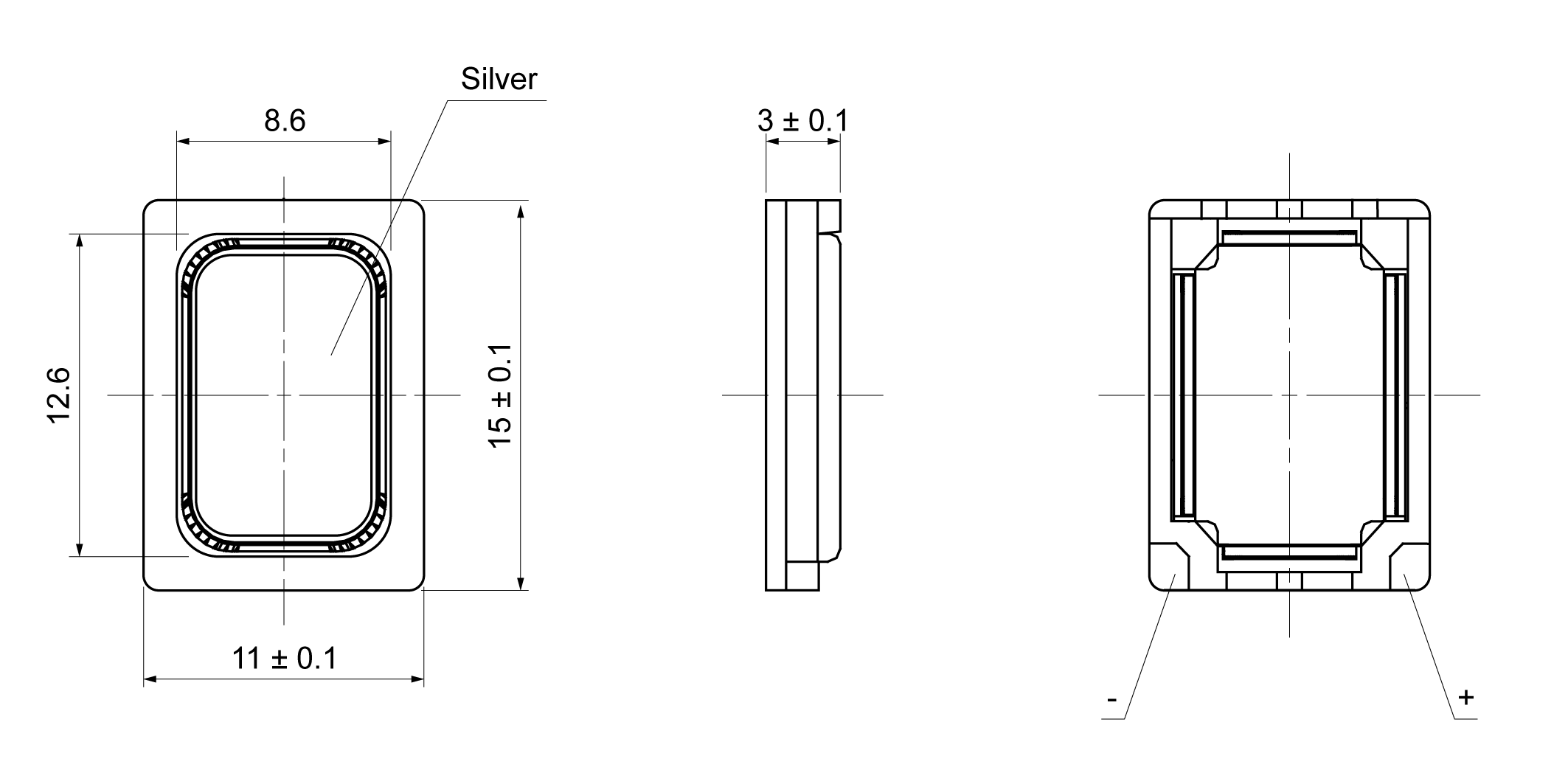 OSR1511E-3.0TS0.7W8A Mechanical Drawing